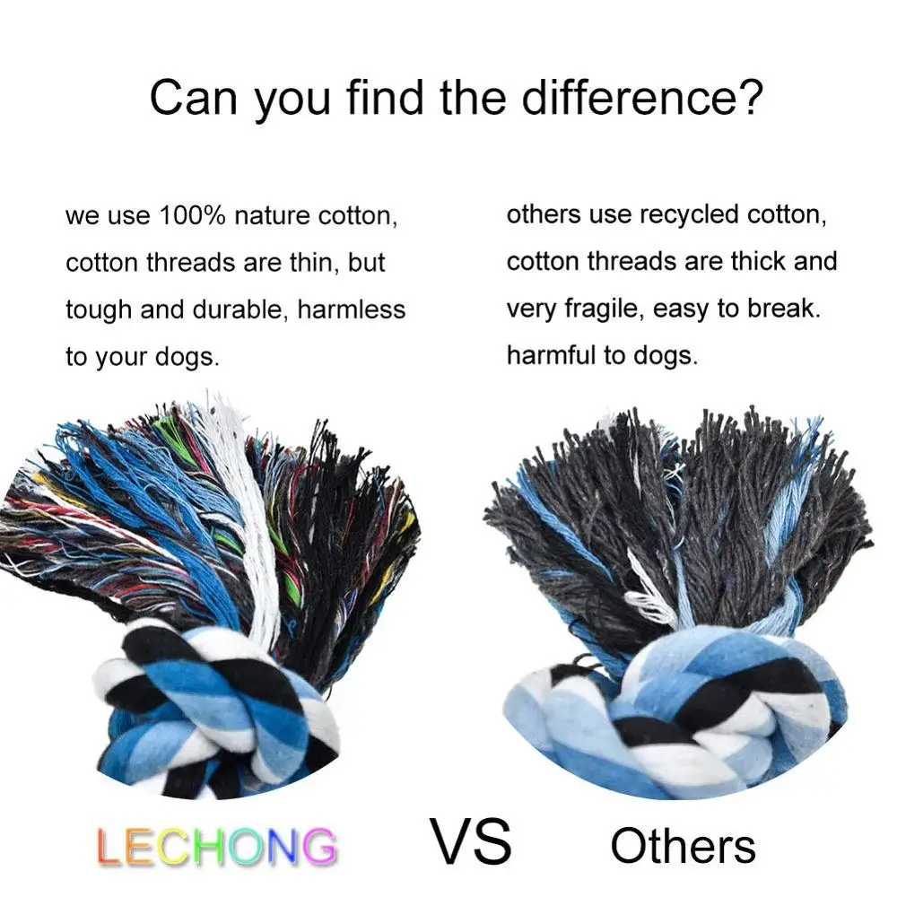 Веревка для собак, игрушки для агрессивных жевательных машин, Жевательная хлопковая веревка, жевательные игрушки, 3 фута, 5 узлов, неразрушаемый тянущийся войн, игрушка для собак, чистка зубов