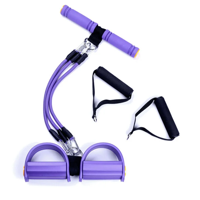 использования, эспандер, 3 трубки, оборудование для фитнеса, латексная резина, для упражнений, Тяговая веревка с шкивом