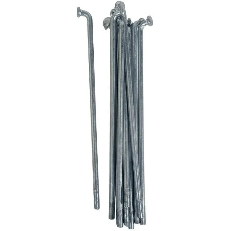 Silver Mountain Bike Stainless Steel Spokes 290mm/11.4inch Road Bike 14G Spoke with 12mm Nipples Cycle Spokes