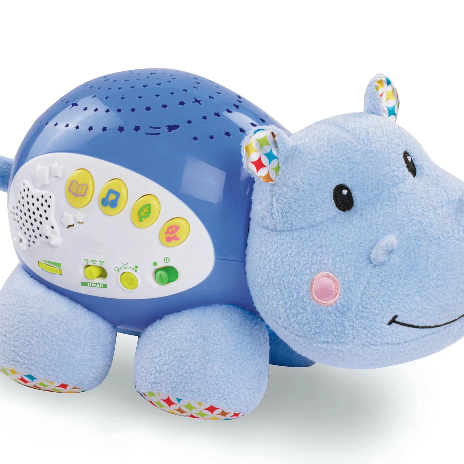 Autism Custom Cute Gentle Rattle Sound & Soft Stuffed Toy  Soothing Musical Vibrate Plush Toys For Babies