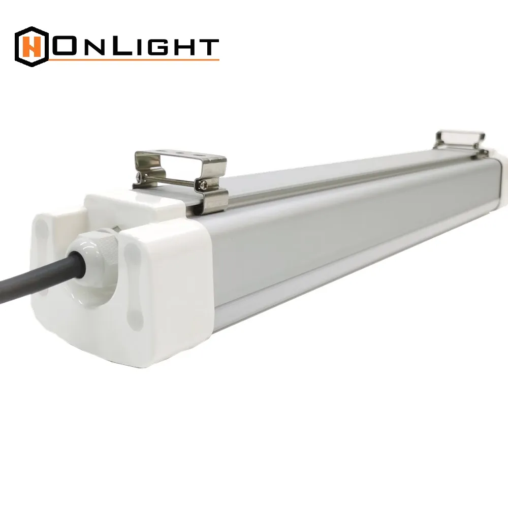 IP65 waterproof Aluminum housing PC cover led batten light fixture with ETL DLC listed Solar waterproof Linkable Light fitting