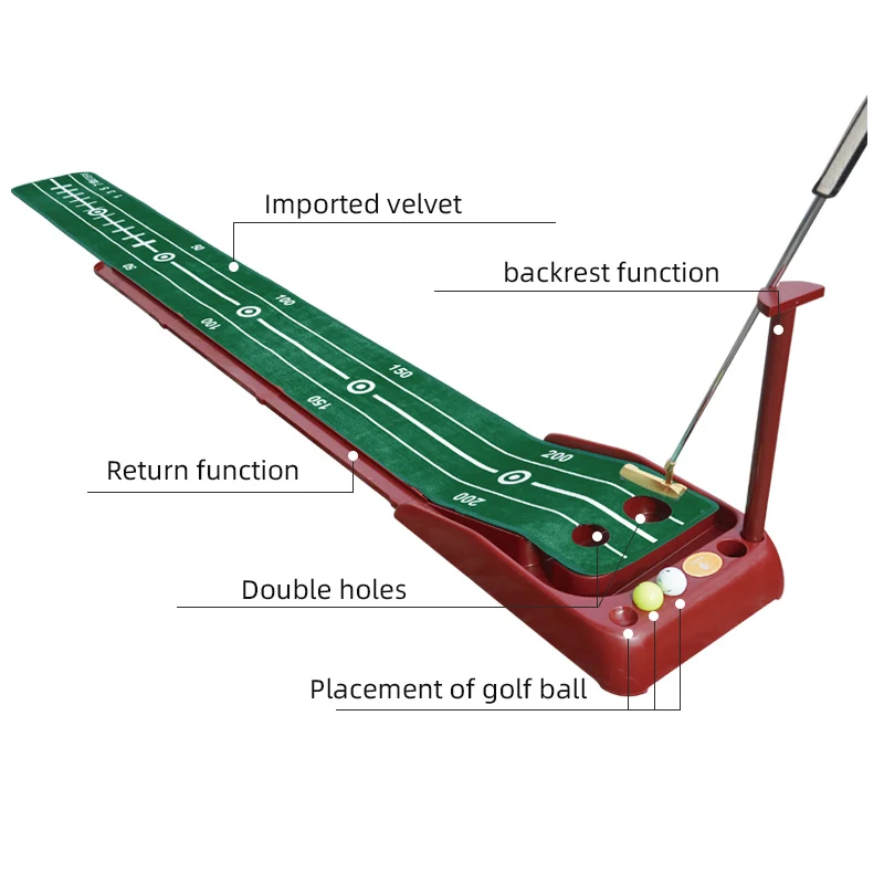 Indoor Putting Green Golf Putting Green Mat Auto Ball Return Training Mini Golf  Game