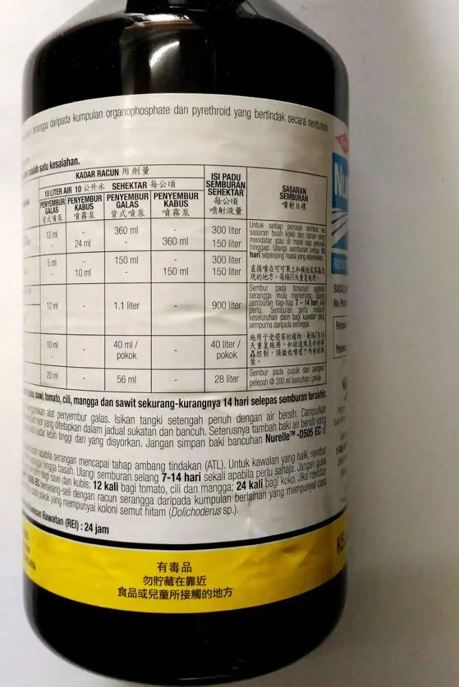 
Insecticide Nurelle Chlorpyrifos + Cypermethrin EC 