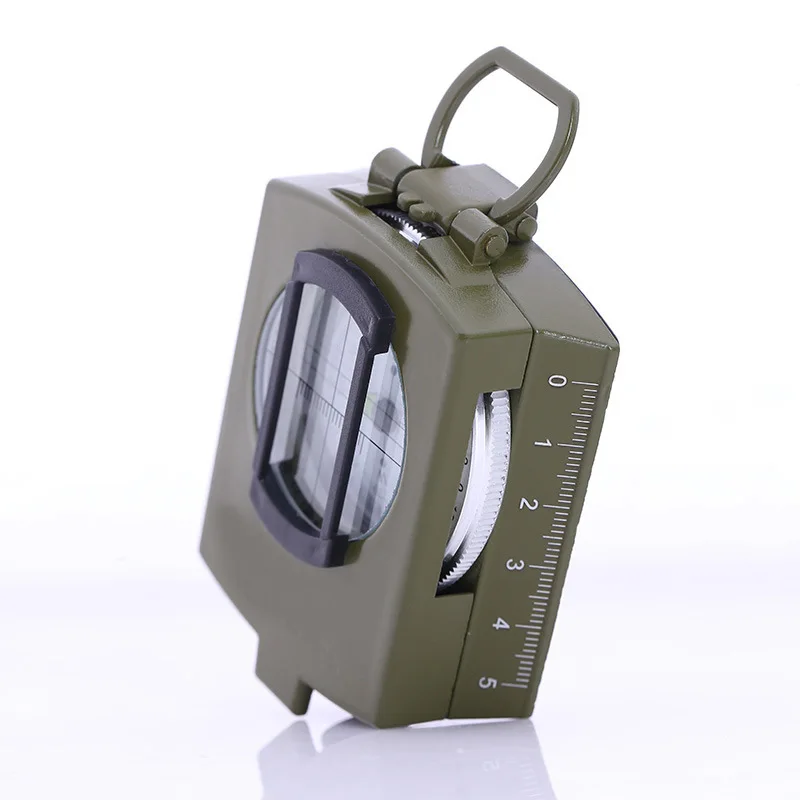 American Luminous Dial Compass for Camping Handheld Water-Proof Metal Plastic Case for Climbing Survival Travel Hike Guide