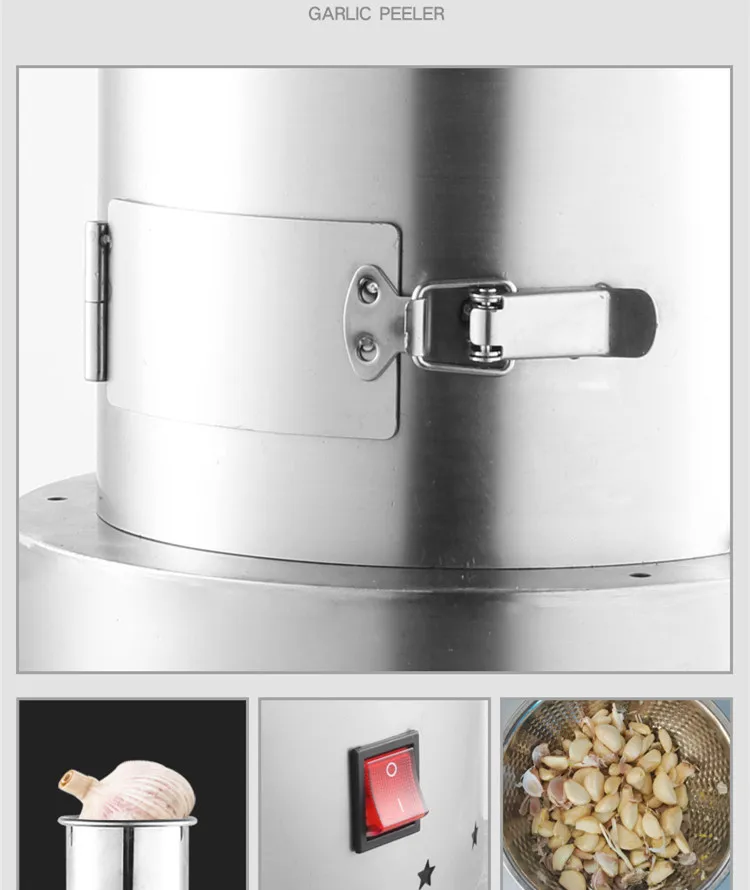 110/220V Small 40kg/h Stainless Steel Commercial Home Grain Separator Restaurant Barbecue use peeling garlic machine