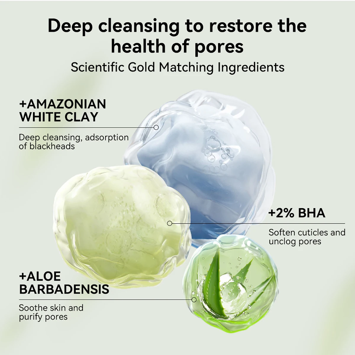 Lanbena pore strips blackhead remover for face with Salicylic acid skin care 30G+60pcs paper