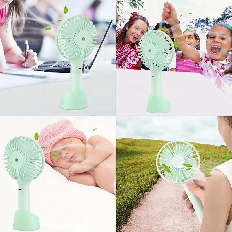 2021 Colling Fans Battery Charging USB Mini Portable Electric Hand Fan for Sports Home Office Travel Table Plastic Li-ion 18650