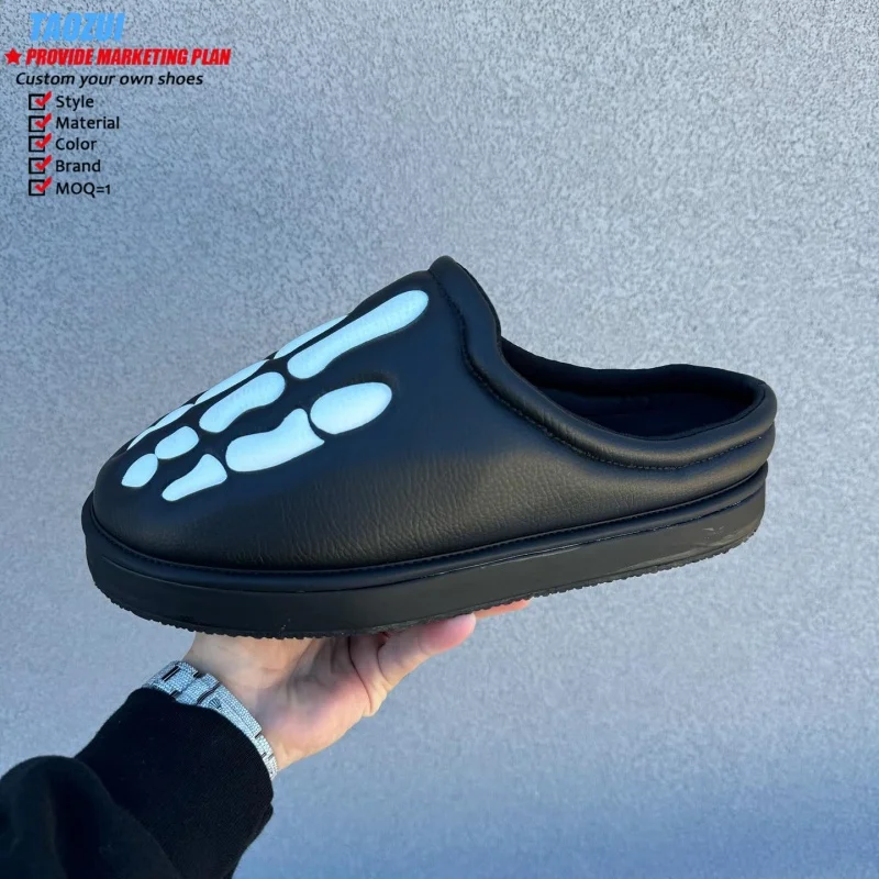 Customize your own brand original logo OEM popular sports slippers Custom sneakers Designer Breathable cotton slippers for man