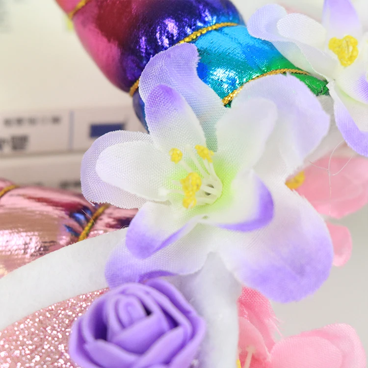 Factory direct birthday party decoration unicorn flower headband