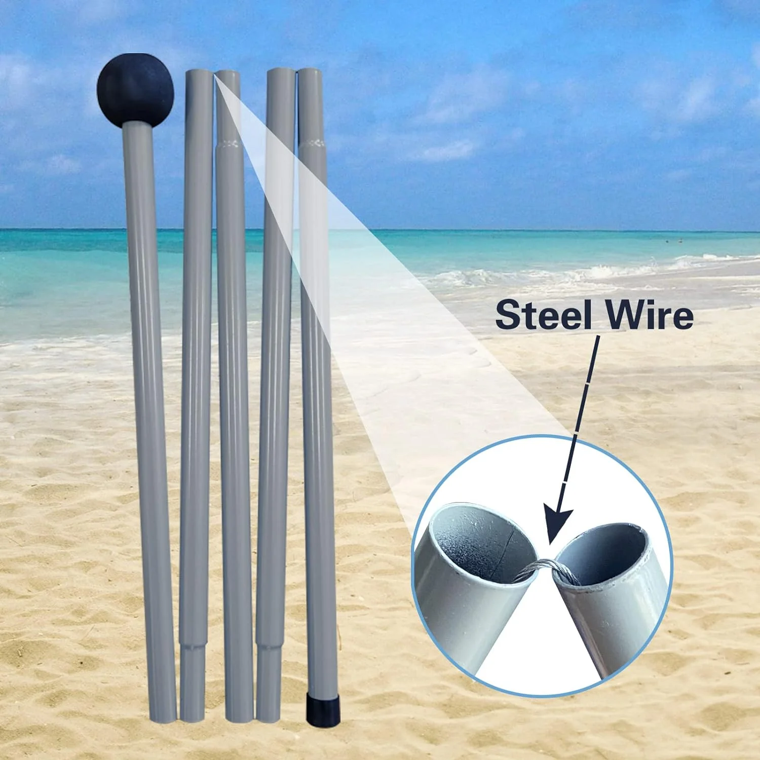 Mingchan OEM Custom Color Protection Vertical Awning Rain Fly Beach Sun Shelter Tarp Sunshade Beach Tent canopy With 4 Poles