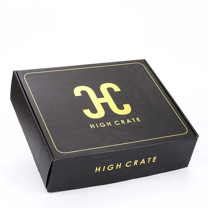 Wholesale Mailer Box Corrugated Matte Black Shipping Box Custom Printing Packaging Shoe Box With Logo
