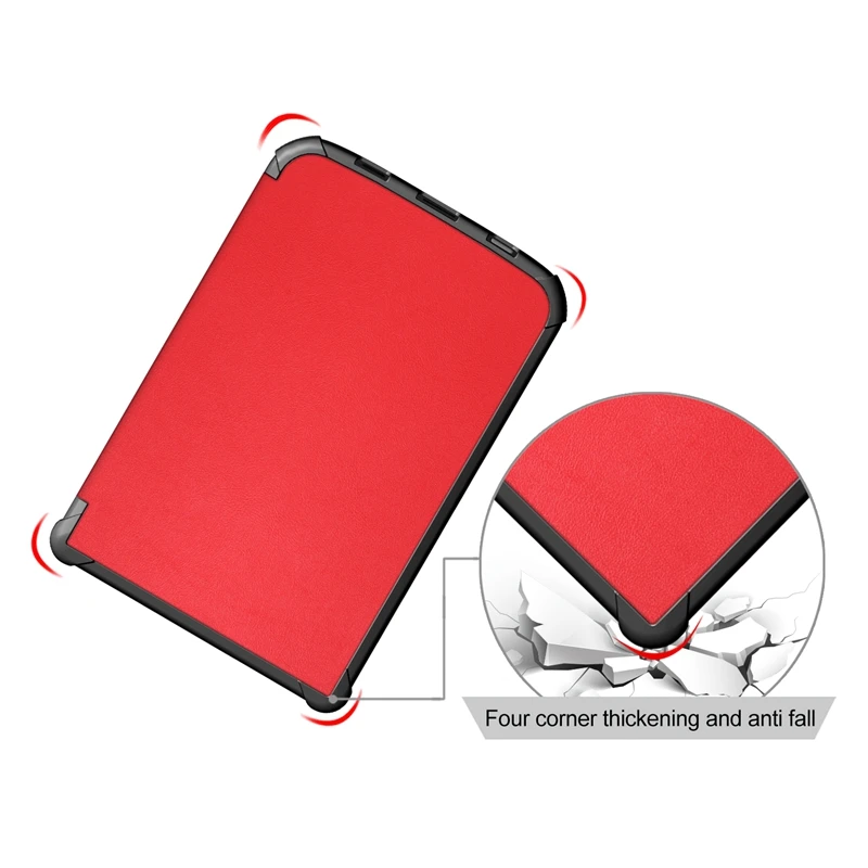 Magnetic Flip Stand PU Leather Soft TPU Smart Case Protective Cover For Pocketbook 627 616 632 633 628 Colour