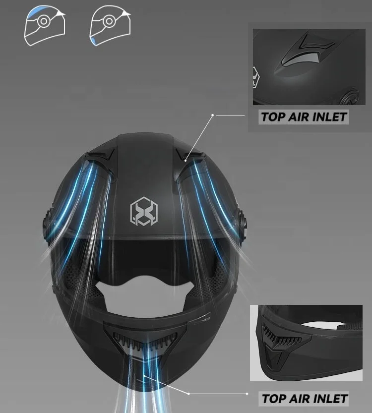 Wholesale Durable Double Lens Riding Helmet Protective Full Face Motorcycle Helmet