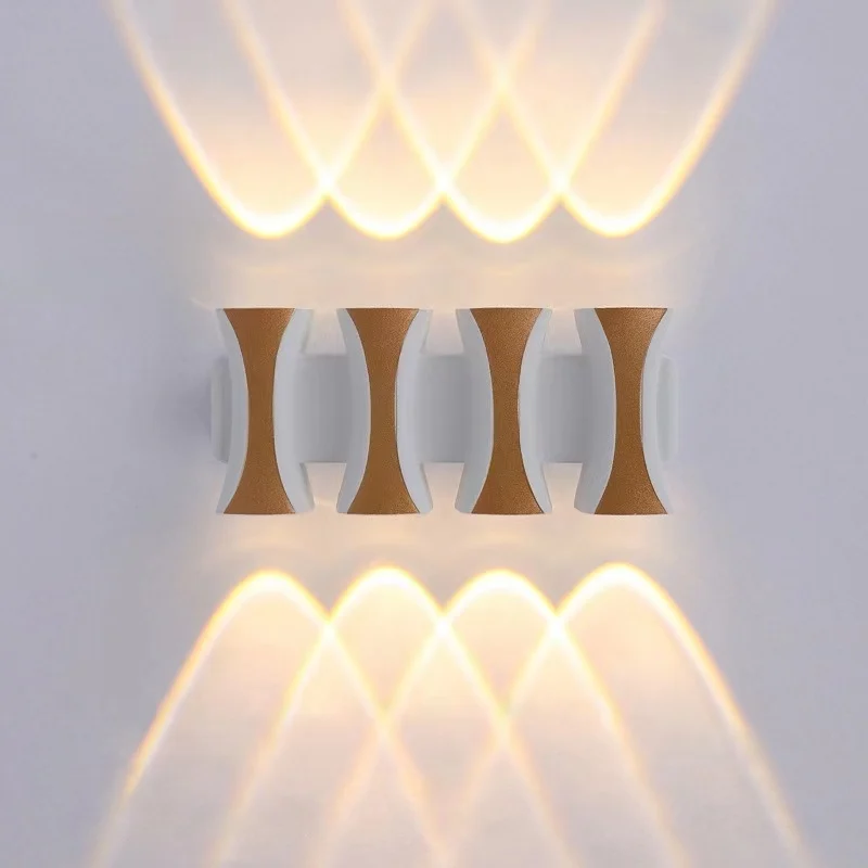 8W Outdoor Waterproof Fancy Modern Led Wall Lamp Sconce Up Down exterior Wall Lighting For Home Decoration wall Bracket Lights