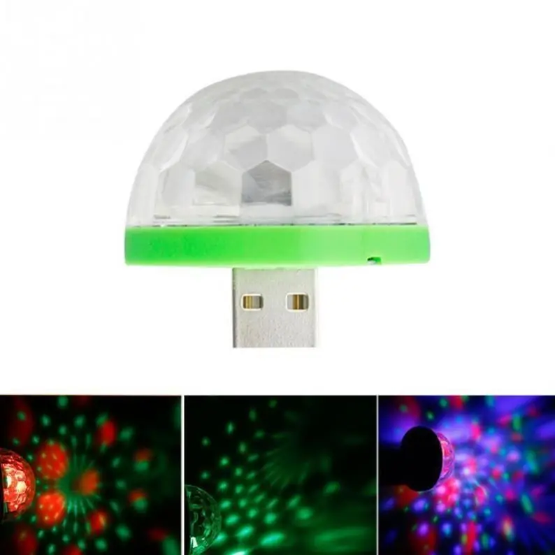 Stage DJ RGB Strobe Magic Ball Disco Light USB Car Atmosphere Lamp Indoor Ambient Star Light LED