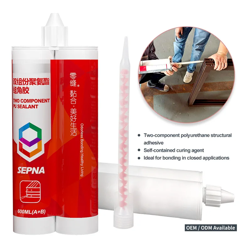 two components polyether urethane bonding glue sealant for Aluminum door and window corner connection