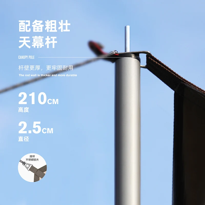 HUMTTO Hexagonal canopy outdoor sunscreen and rainproof big tent awning picnic self-driving camping leisure pergola canopy