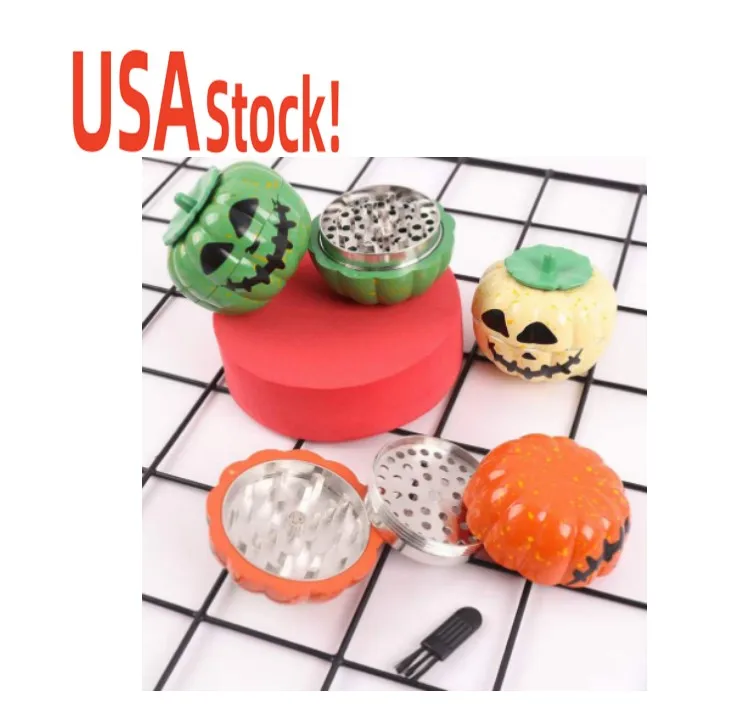 USA stock!!!NEW design pumpkins shape metal grinder with nice display box for 6 pieces herb grinder tobacco grinder