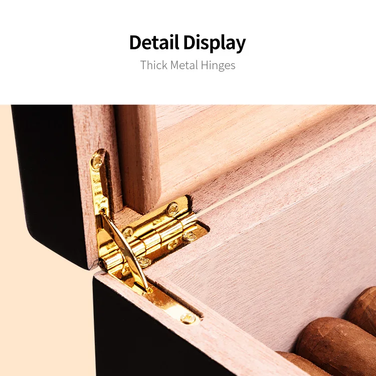 L  Cedar wooden cigar box with hygrometer humidifier humidor custom cigar boxes with logo packaging cigar boxes for stores