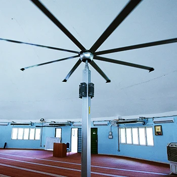 Large Outdoor 4.2M 14 Feet HVLS Pedestal Floor Fan for Coffee Bar