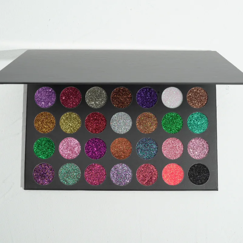 Hot Selling OEM 35 Colors Golden Glitter Makeup Set Eyeshadow Palette Big Eyeshadow Palette Custom