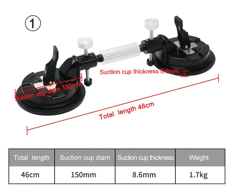 High quality Heavy Duty aluminum alloy Suction cups for Glass Table Vacuum Lift Tile Sucker
