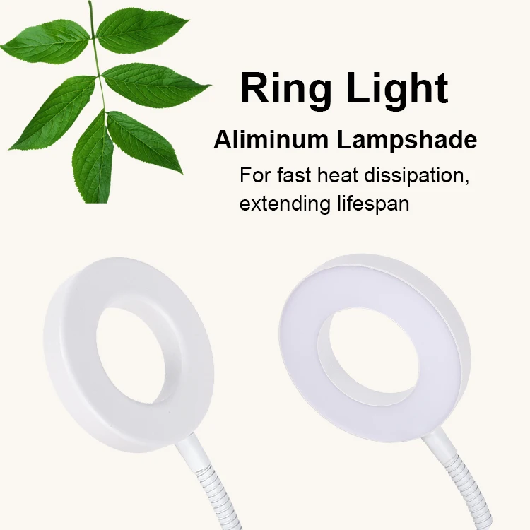 Drop Shipping Nordic 3 Brightness USB Metal LED Clip Desk Lamp Study Book Light Nightlight For Office