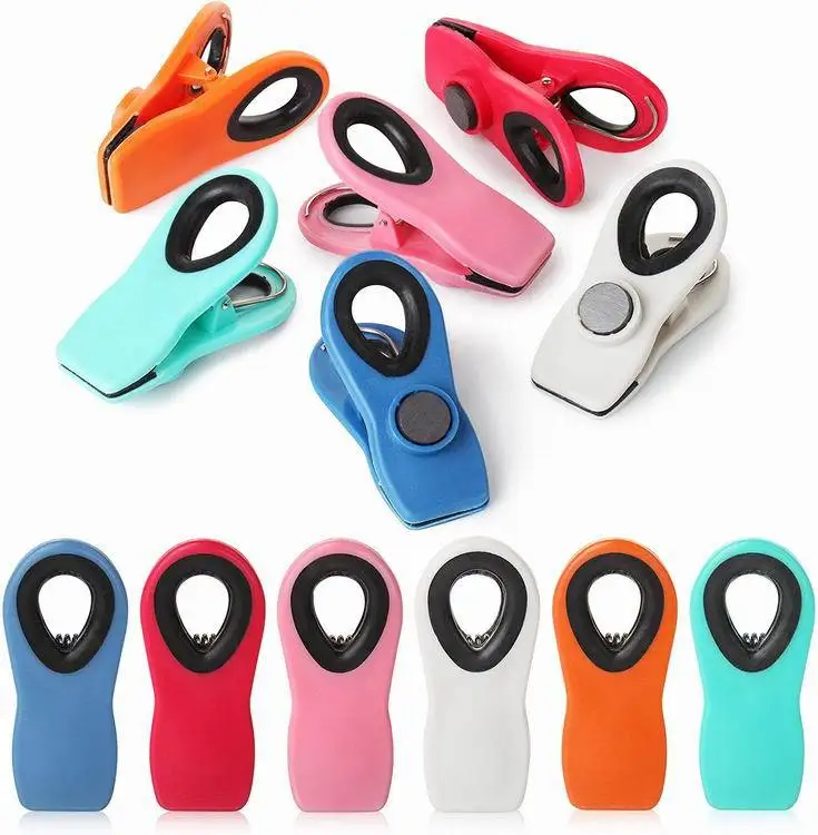 Neodymium reflex magnet chip clips magnetic / plastic magnetic chip bag clip amazon with magnet