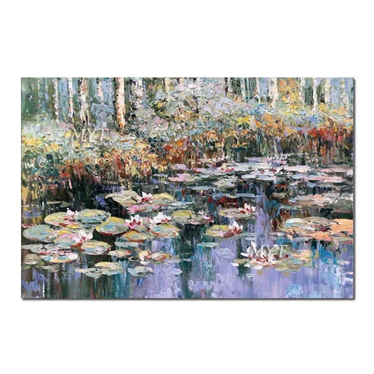 
Modern Hand-painted Texture Famous Scenery Monet Oil Painting Canvas Art Reproduction 