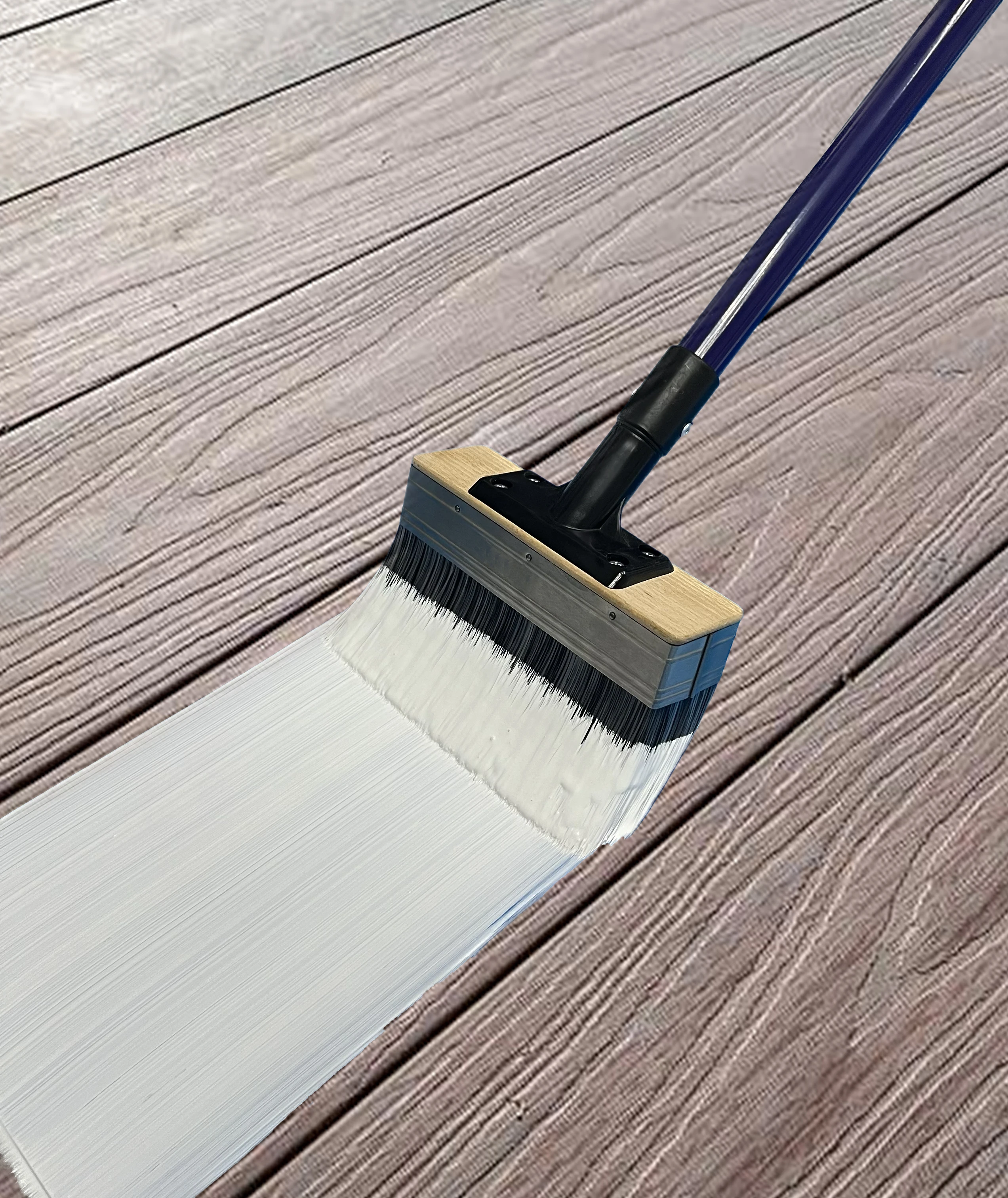Deck brush with  High Quality Polyester  wood handle brush  paint brush set