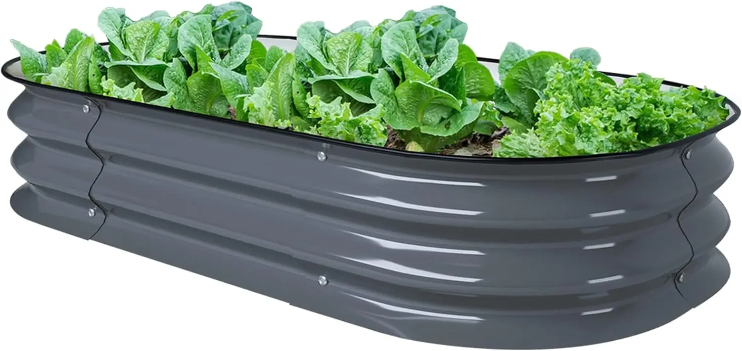 Metal Raised Garden Beds Outdoor Large Planter Box Galvanized Steel Planters