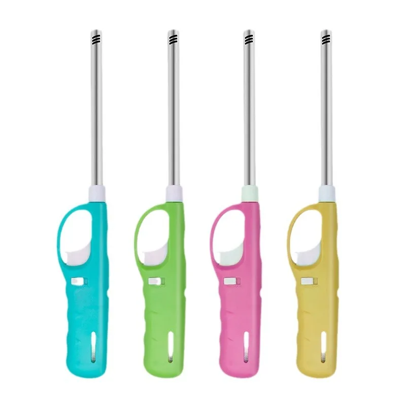 Wholesale Cheap Butane Jet Flame Torch Kitchen Colour Windproof Refillable Lighter for BBQ and Tobacco Use