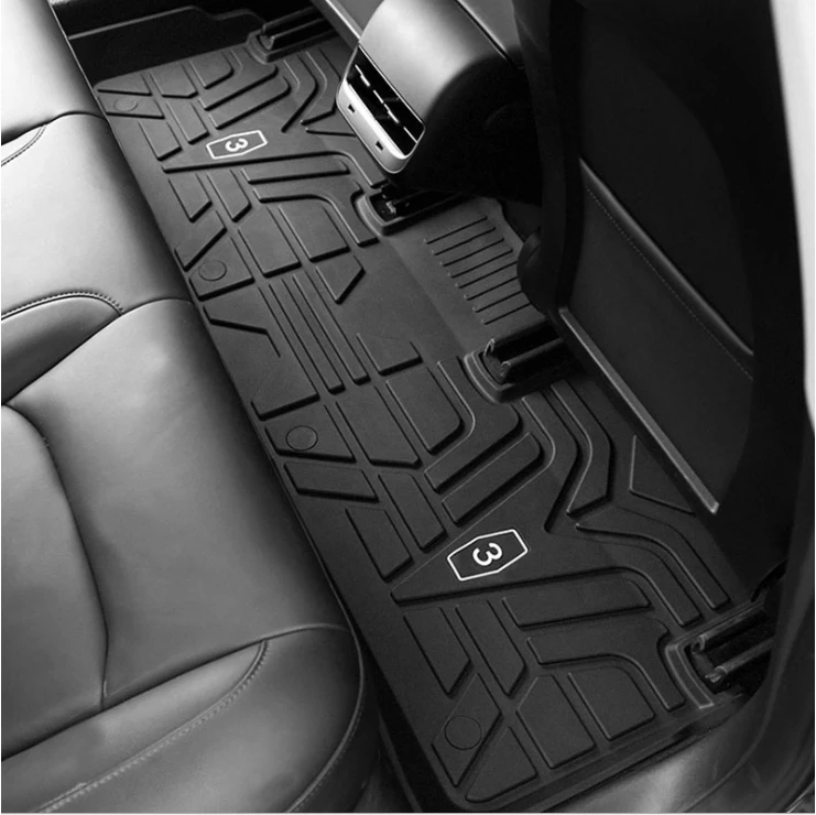 Customized 100% Fitment Eco-friendly 3D TPE Car Floor Mats Good Quality Car Boot Liner for Tesla Model 3