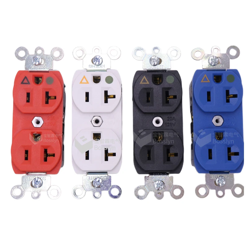 Heavy-Duty Hospital Grade Outlet Industrial Grade Duplex Receptacle  Isolated Ground,  5-20R 20A 125VAC