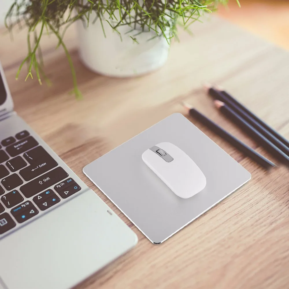 Thin and stylish pure metal mouse pad non-slip aluminum alloy mouse pad for computer and gaming