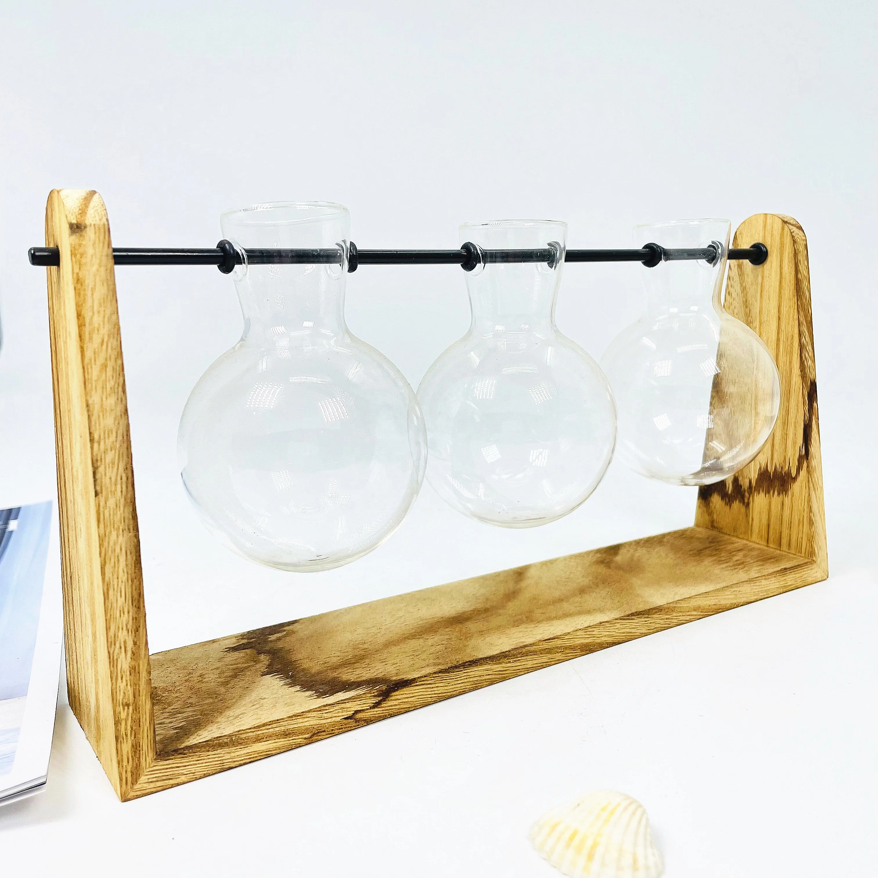 Handmade glass Hydroponic Vase for office decoration Hydroponic Vase