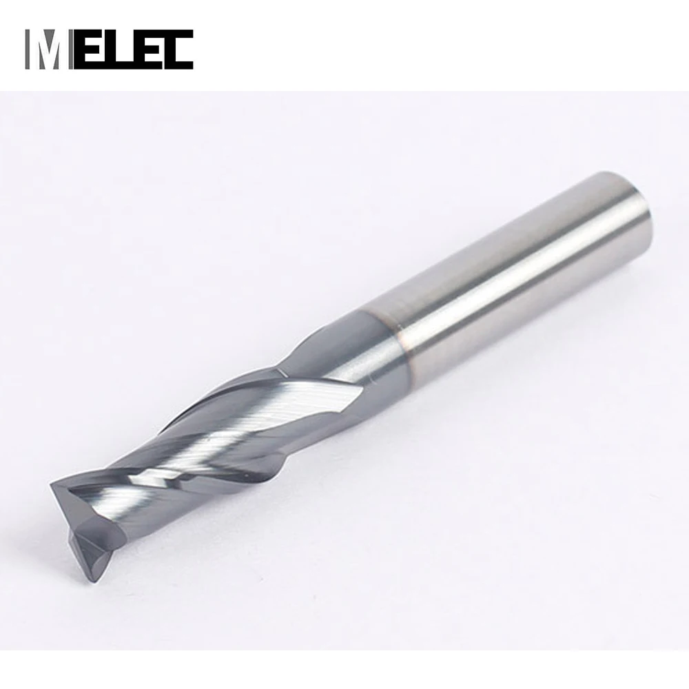 Фреза из вольфрамовой стали MELEC HRC55 D2 * 6 * D4 * 50 мм, плоская квадратная Концевая фреза с 2 канавками для нержавеющей стали