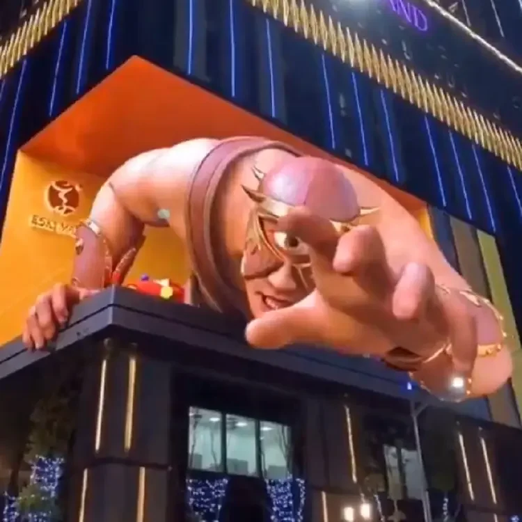 Naked Eye Hologram Technology Immersive Advertising Interactive 3D Video Wall Screen Outdoor 3D