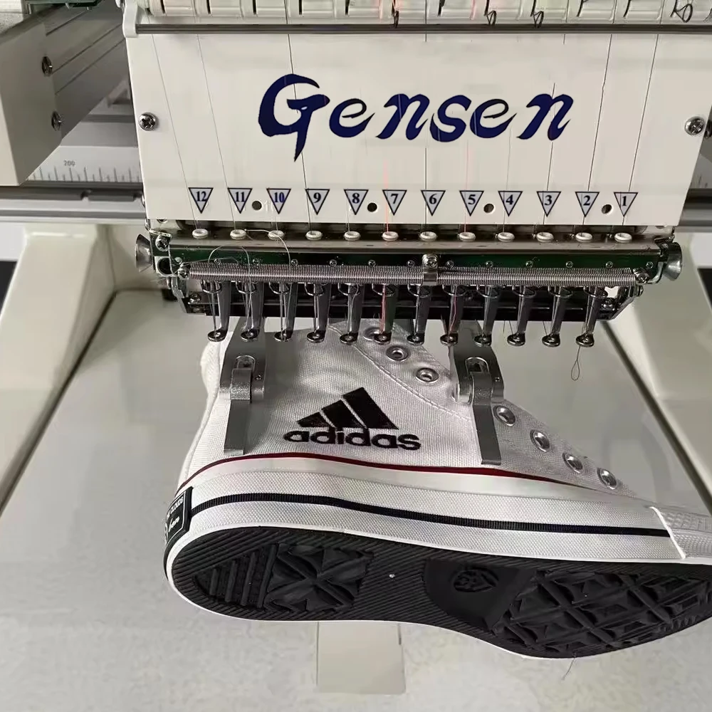New Single Head Computer 1200rpm 12 15 Multi Needles Industrial Computerized Hat Logo T Shirt Cap Embroidery Machine For Sale