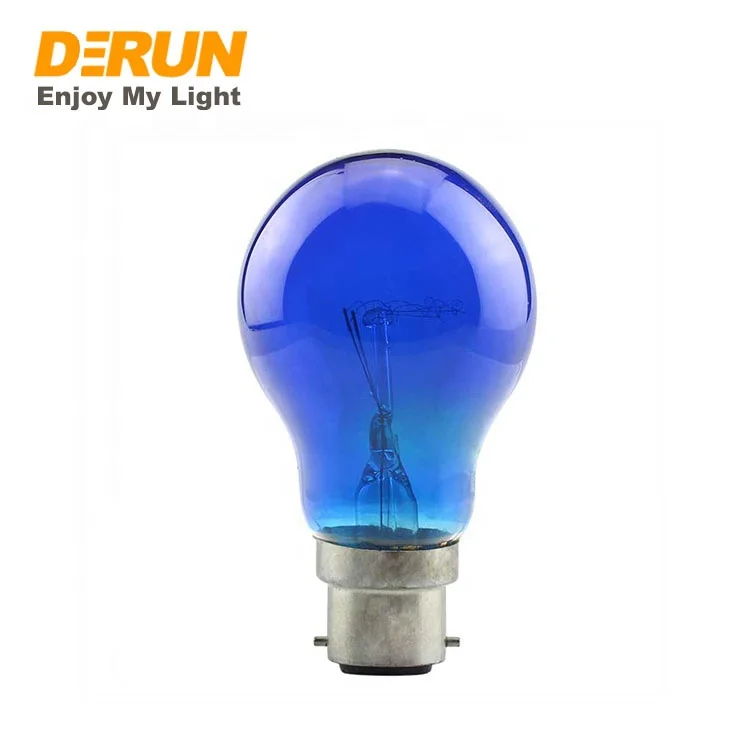 A19 A60 25W 40W 60W 127V 220V 240V B22 E26 E27 Double Filament Colorful Incandescent Holiday Bulb with Double Filament INC-COLOR