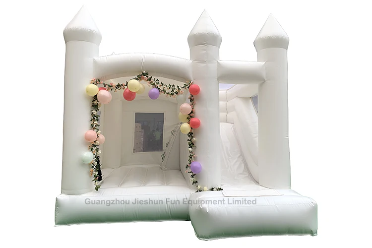 
White mini inflatable bouncy castle combo bounce house inflatable jumper bouncy castle for sale 