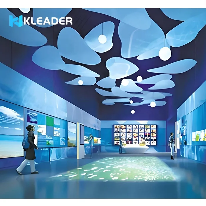 3D Interactive Museum Exhibits Display With Exhibit Design For Indoor Science Children Hologram Museum art exhibition game wall