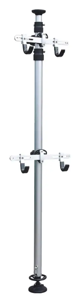 bike stand bike rack bike floor stand alloy stand, two hooks, hang max 6 bikes.