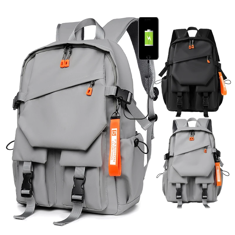 Рюкзак из ткани Оксфорд с 2023 покрытием для ноутбука красивый дизайн дешевый водонепроницаемый рюкзак логотипом под заказ USB