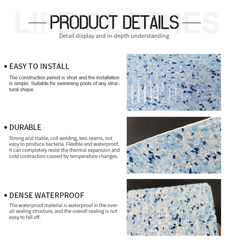 Factory Supply Swimming Pool Liner PVC Materials Waterproof Pool Liner durable