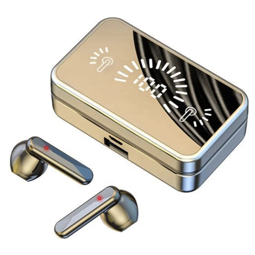 Наушники вкладыши HD Mirror S20 TWS Беспроводные водонепроницаемые Игровые наушники с супербасами Led дисплей Звук Hi Fi