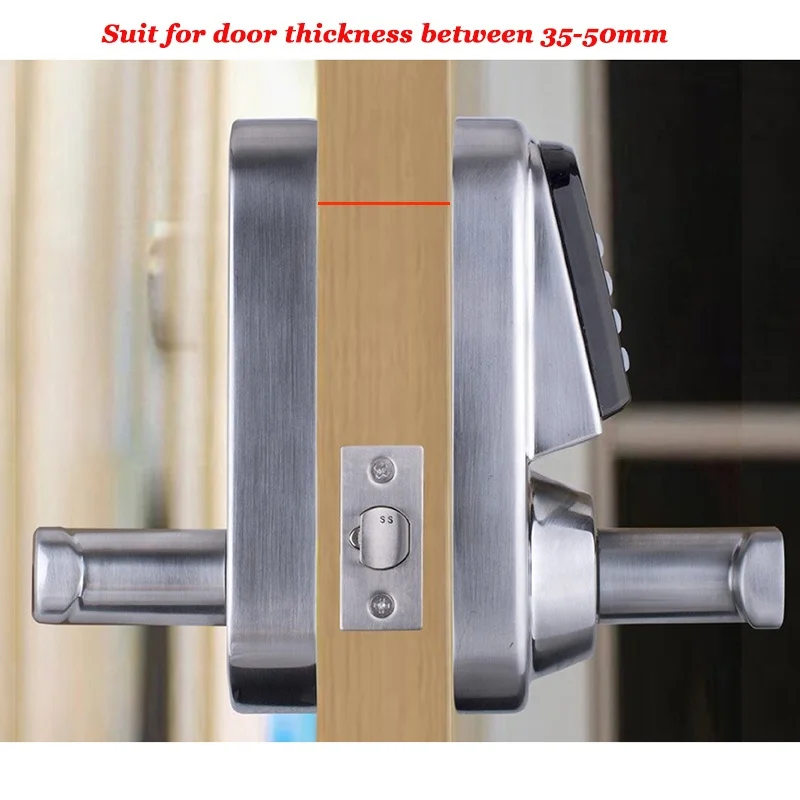 Interior Cerradura Inteligente Handle Door Lock Mechanical Key RFID Locker Lever Smart Electronic Digital Lock