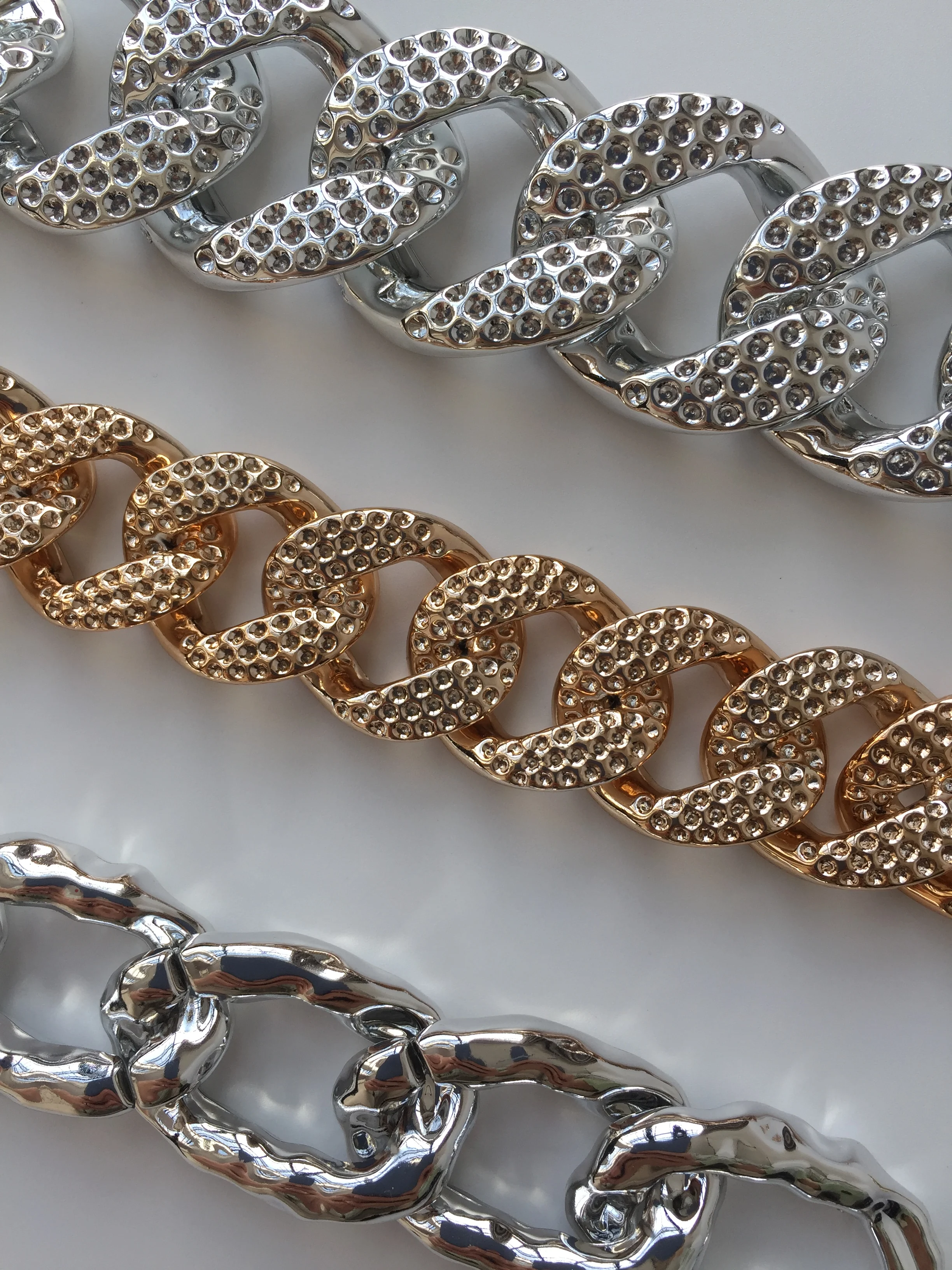  New Product Fashion Retro Handbag Accessories Recycled Material Acrylic Resin Chains