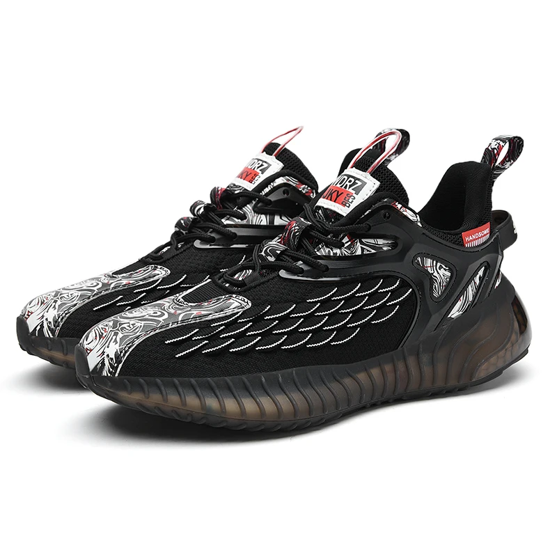 Professional Manufacture Cheap Flying Weaving Upper Trendy Sports Casual Shoes Men