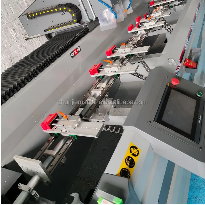 3000x210x280mm CNC Dual axis aluminum profile drilling and milling machine window and door making machine